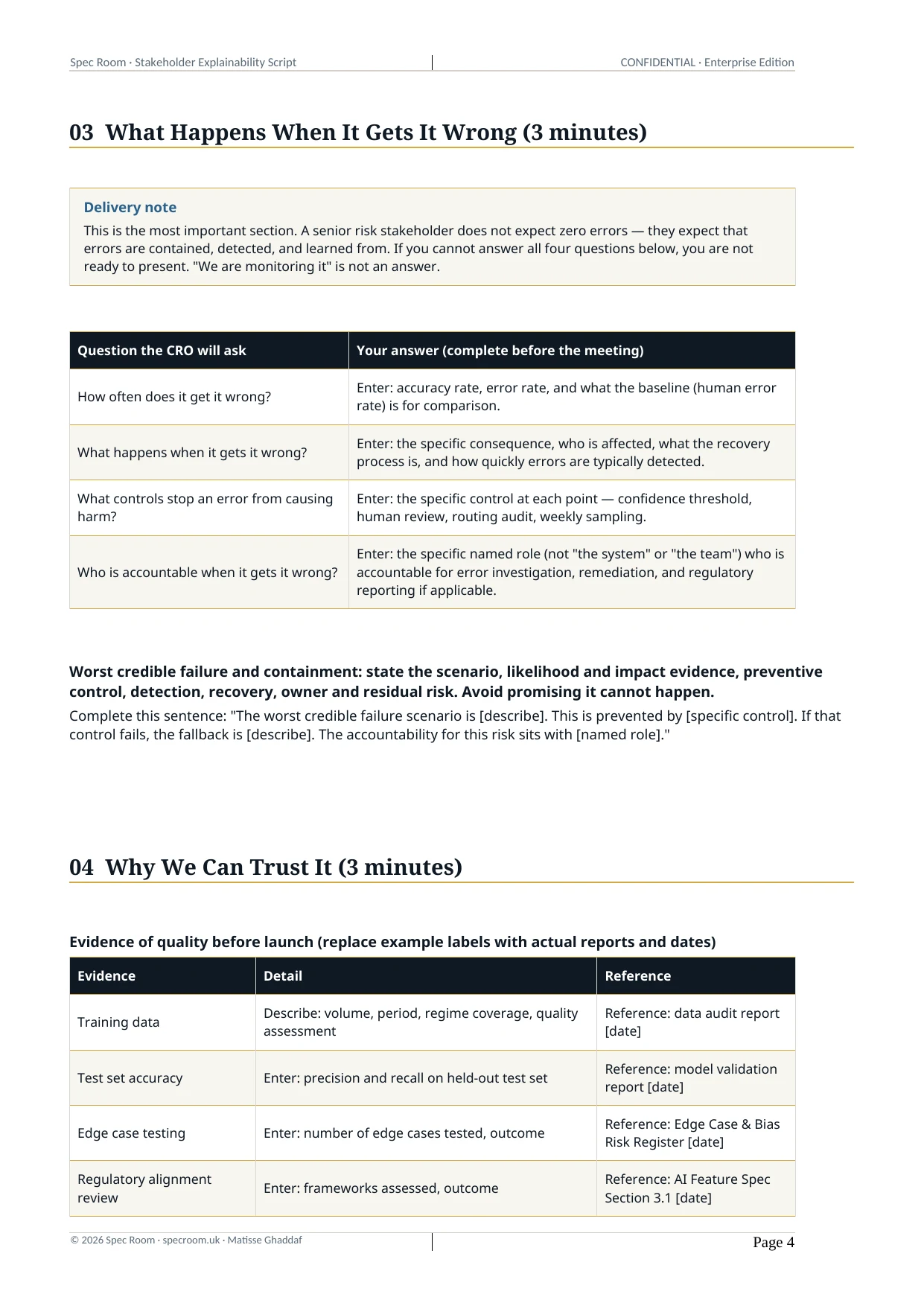 Stakeholder Explainability Script — page 4